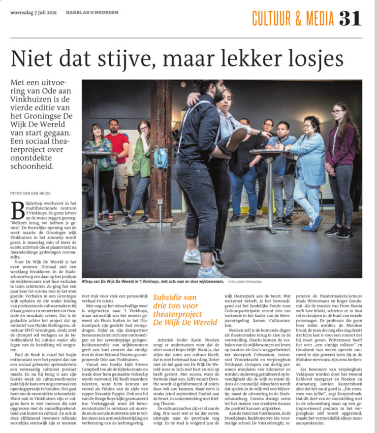 “Een sociaal theaterproject over onontdekte schoonheid”